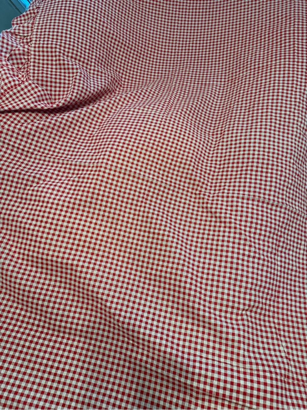 Red Gingham Ruffle Tablecloth - Home Dining